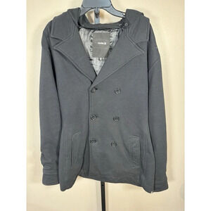 Hurley Womens Sz XL Knit Peacoat Lined Sweatshirt HOODED  Casual Black